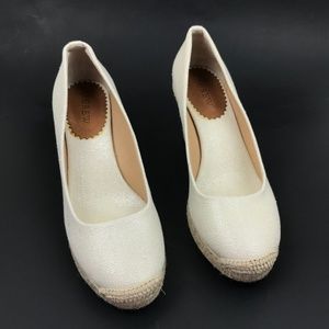 J. Crew Canvas Espadrille Wedges Size 7.5